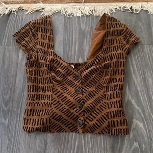 Urban Outfitters Corset Top with geometric top medium